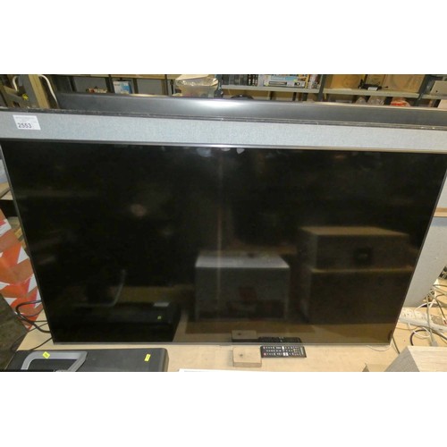 2553 - A 58 inch HDTV by Samsung type UE58TU7100K comes with remote, no stand, tested Working - trade  TEST... 