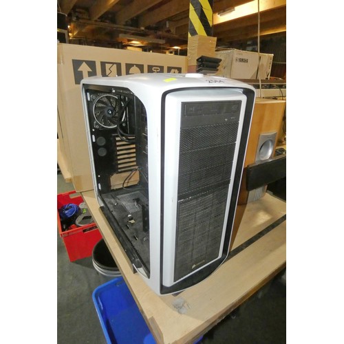 2564 - A Corsair computer tower with Sabertooth Z77 motherboard, please note parts are missing - trade