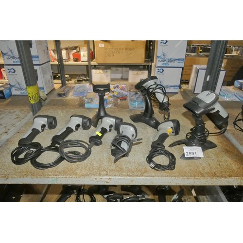 2591 - 8 x Inateck barcode scanners and 3 stands - trade