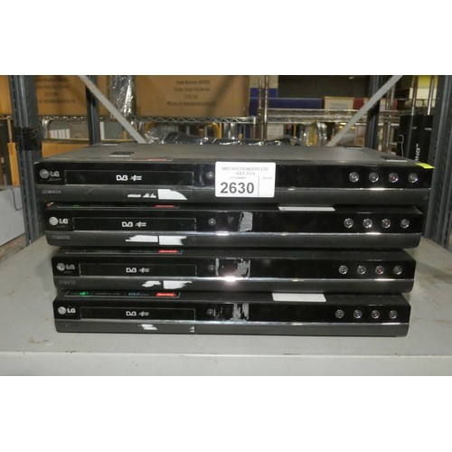 2630 - 4 x LG DVB DVD recorders, no remotes - trade