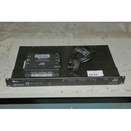 2636 - A Crestron DM 4k presentation system type DMPS3-4K-150-C and a DM room controller - trade