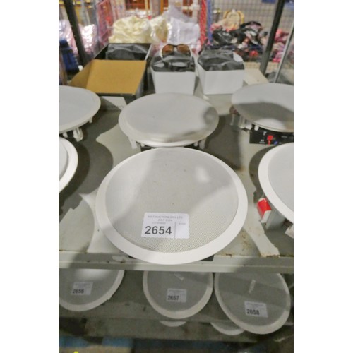 2654 - 2 x integrated ceiling speakers by Ecler type IC8