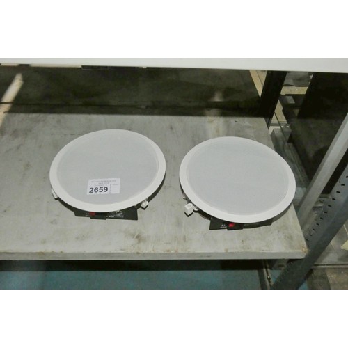 2659 - 2 x integrated ceiling speakers by Ecler type IC8