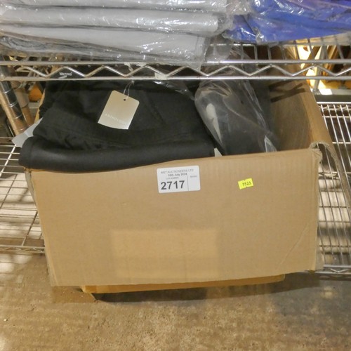 2717 - A box containing black trousers size 22