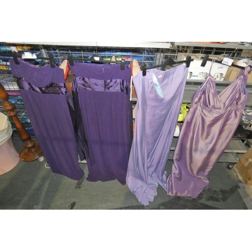 2236 - 4 x various bridesmaids / prom dresses - Details as per the photograph