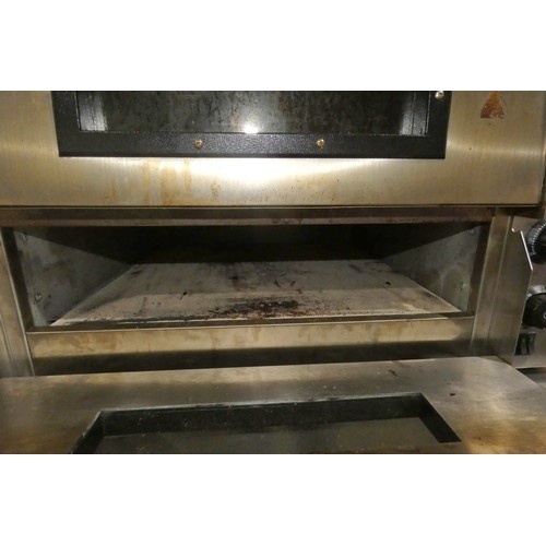 1205 - A commercial stainless steel 2 section drop front pizza oven type P5000--2 - 240v - trade  TESTED WO... 