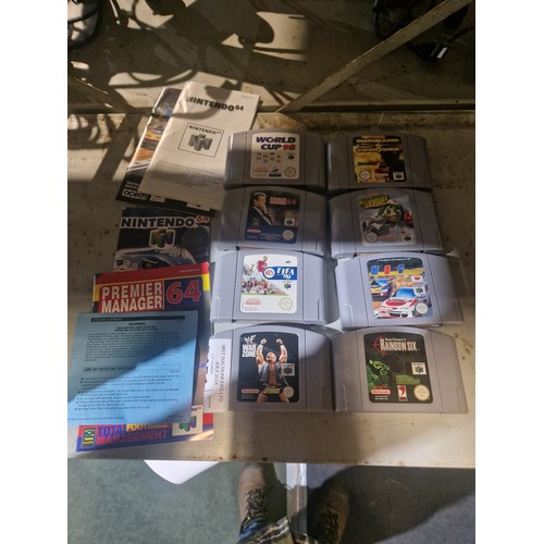 2451 - 8 x Nintendo 64 game cartridges including Mischief Makers, WF War Zone, Rainbow Six etc