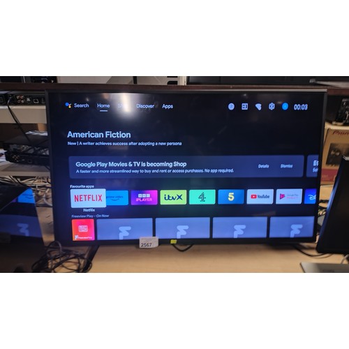 2567 - A Panasonic 40 inch LED TV type TX-40JX900B, TESTED WORKING
no stand, no remote control - trade