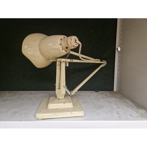 3042 - A vintage Anglepoise Herbert Terry two step lamp and three other table lamps (one shelf)