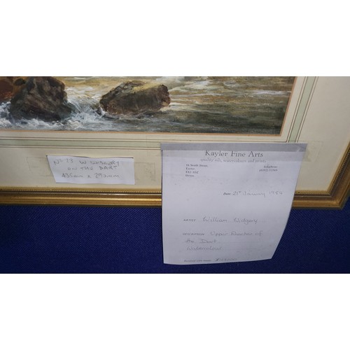 3424 - 2 water colour paintings by William Widgery, 