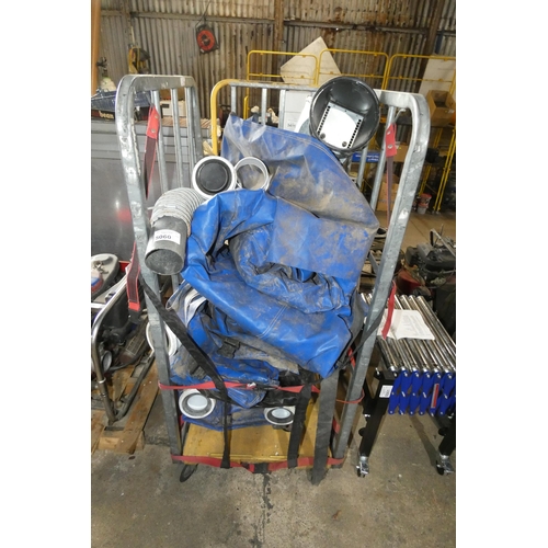 5060 - A quantity of large air inflatable safety bags and 1 x air pump 110v. Contents of 1 wheeled cage whi... 