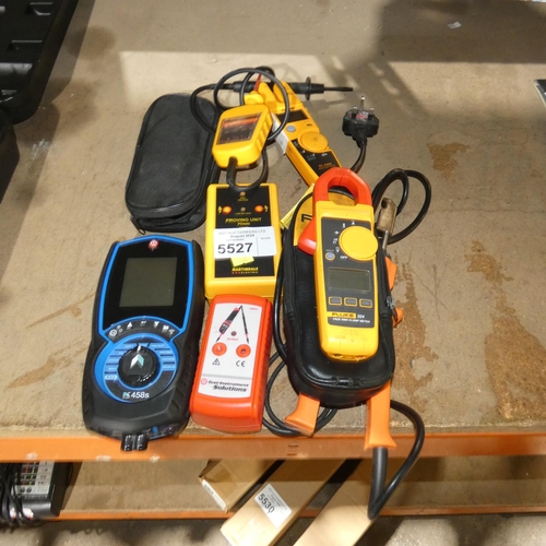 5527 - A quantity of various test instruments including 1 x Kane 458S gas analyser, 1 x Martindale proving ... 