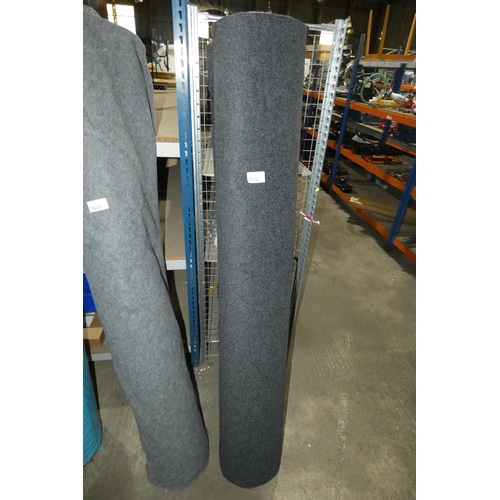 5676 - A part roll of campervan stretch lining carpet - black - roll is 2m wide and length is unknown