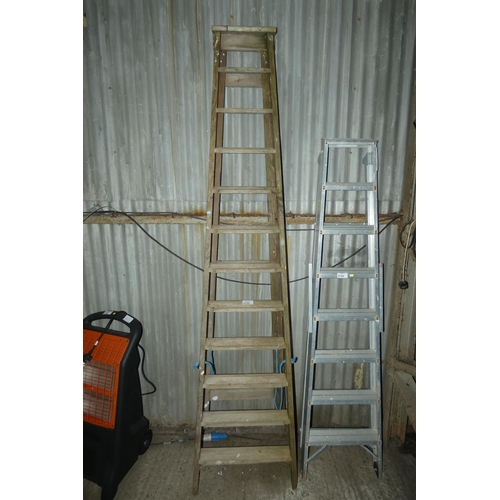 5748 - A vintage wooden step ladder