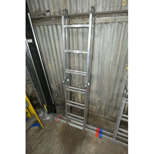 5768 - 1 x Werner aluminium multi function ladder (red feet)