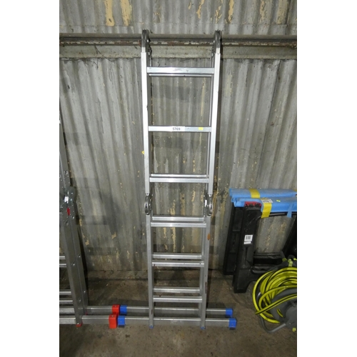 5769 - 1 x aluminium multi function ladder (blue feet)