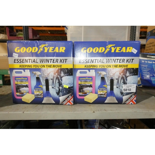 5810 - 2 x Good Year essential winter kits. Contents of 1 shelf