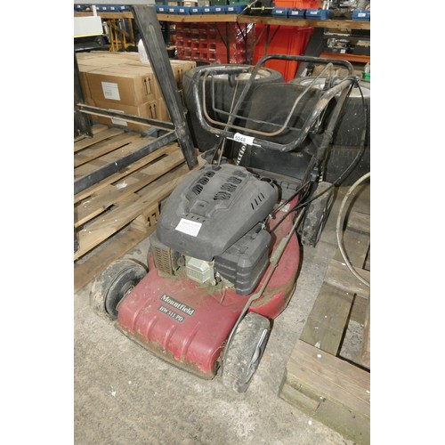 5048 - 1 x Mountfield HW511PD petrol engine lawn mower. Please note that one wheel is broken and fuel cap i... 