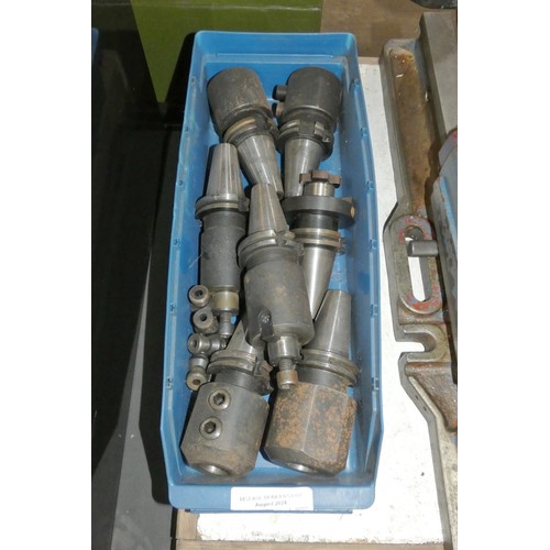 5073 - A box containing a quantity of CAT40 tool holders