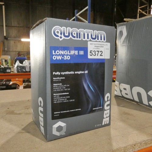 5372 - 1 x Quantum 5L cube of engine oil - Longlife III 0w-30