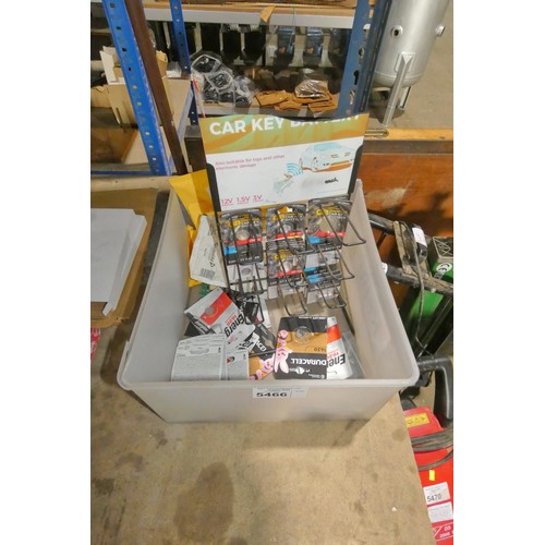 5466 - 1 box containing a quantity of various auto key batteries