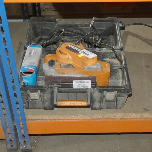 5488 - 1 x Worx belt sander 240v  Tested Working