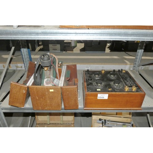 5548 - 1 x vintage electronic test unit by Cambridge no. L-115175 and 1 x other item - exact use unknown - ... 