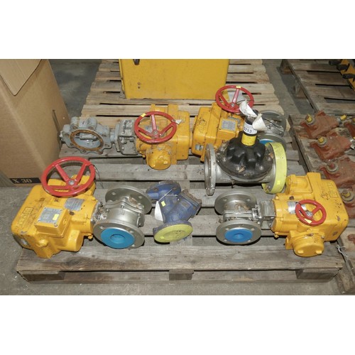 5713 - 1 pallet containing 4 x Emerson Hengelo ELQ motorised valves (Appear to be unused) and 2 x water val... 