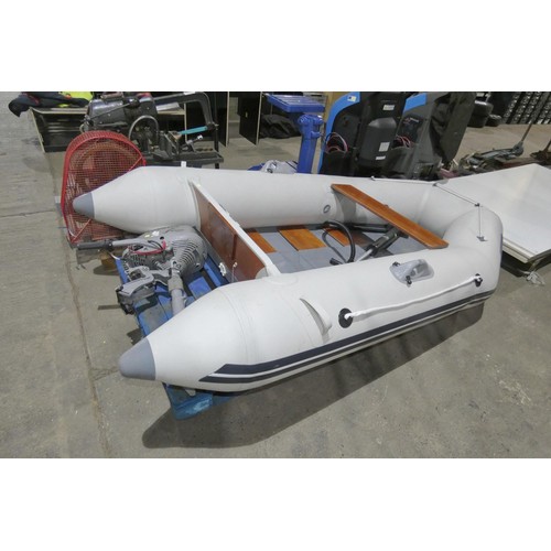 5729 - 1 x Seago 260 dinghy (no oars) with a Honda 4 stroke 2hp outboard engine (recently serviced)