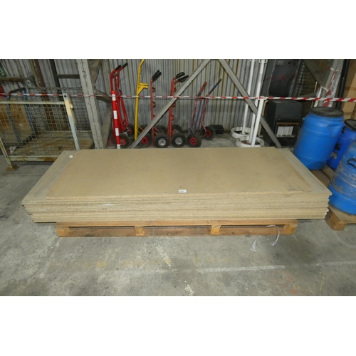 5868 - 1 pallet containing 11 x chipboard sheets comprising 10 at approx 270 x 90cm and 1 at approx 232 x 8... 