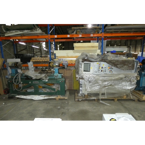 5871 - 1 x Lefevre Industries MCVD glass lathe YOM 1997 supplied with 2 x large control cabinets (stacked o... 