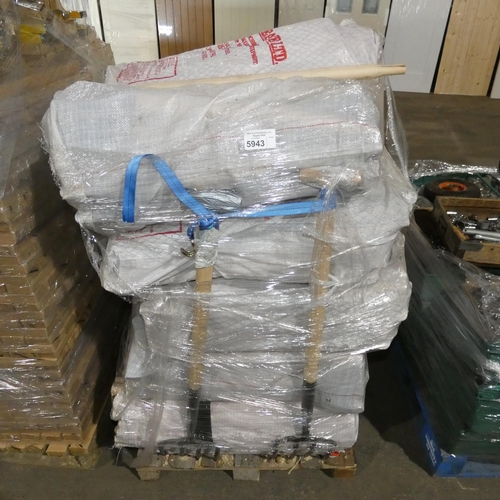 5943 - 1 pallet containing a quantity of wooden fork / spade handles and other wooden handles