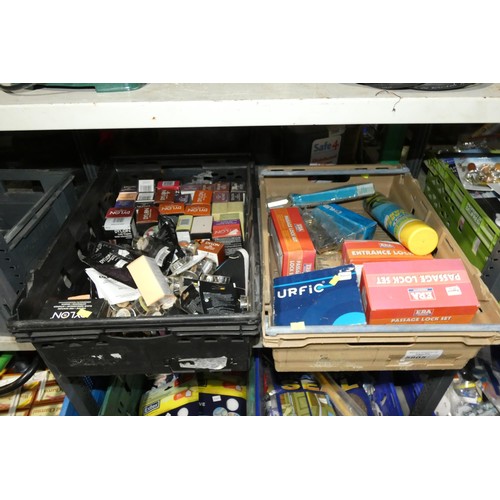 5805 - A quantity of various items including locks, Dylon dyes, self adhesive foam seal etc. Contents of 2 ... 