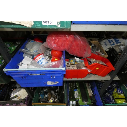 5813 - A quantity of various items including door furniture, window furniture, plumbing items etc. Contents... 