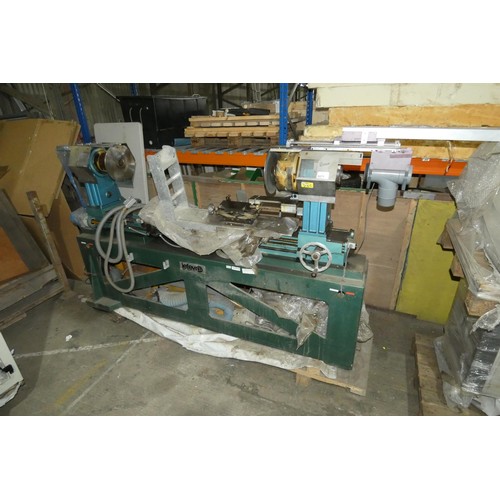 5871 - 1 x Lefevre Industries MCVD glass lathe YOM 1997 supplied with 2 x large control cabinets (stacked o... 