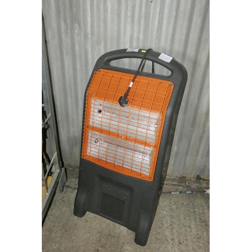 5747 - A Rhino TQ3 thermo quartz heater, 240v. Please note that no heating bulbs are fitted or included