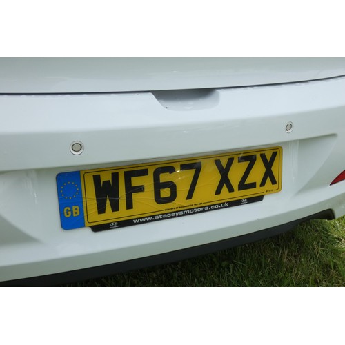 1 - Hyundai  i20 Hatchback 1.2 premium NAV SDR, white, Reg: WF67 XZX, 19/12/17, 5 spd manual petrol 1248... 