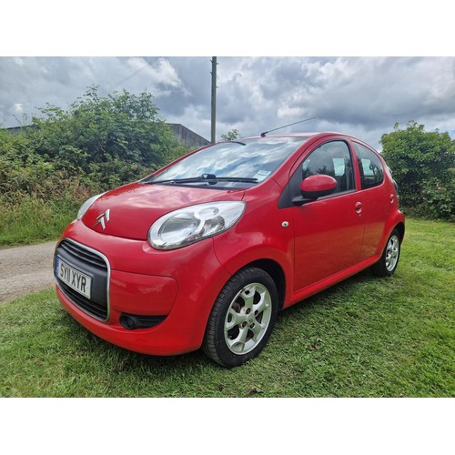 7 - Citroen C1 VTR+ 5dr hatchback EGS (AC) Auto Red,, Reg SY11 XYR, 24/06/2011, 5 spd auto petrol 998cc,... 