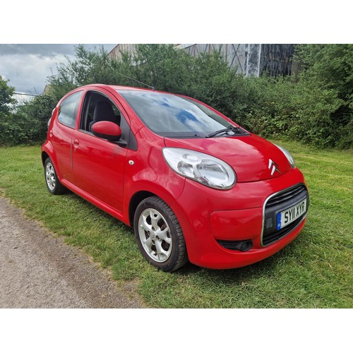 7 - Citroen C1 VTR+ 5dr hatchback EGS (AC) Auto Red,, Reg SY11 XYR, 24/06/2011, 5 spd auto petrol 998cc,... 