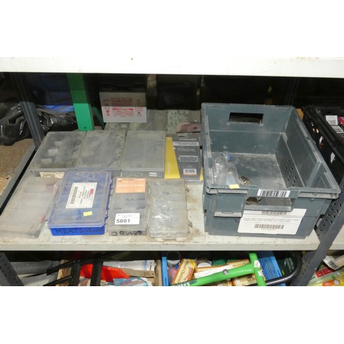 5801 - A quantity of various items including tyre silk, wax polish, O rings, heat shrink tubing etc. Conten... 