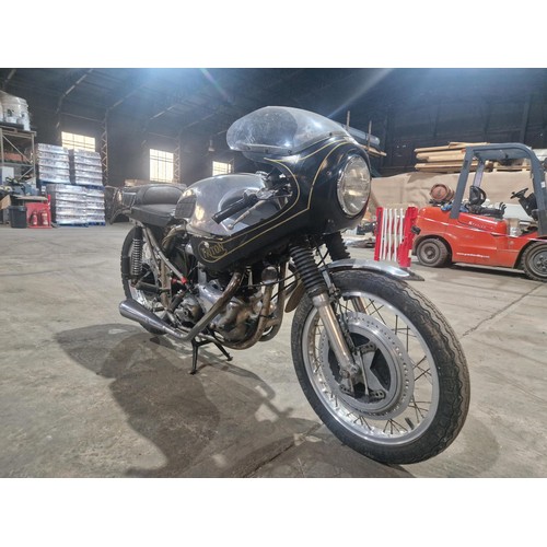 14 - A rare Triton 650 motorcycle or a Triumph T120R/Norton Special, built in the 1960s from a Norton man... 