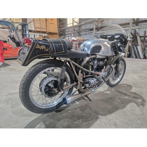 14 - A rare Triton 650 motorcycle or a Triumph T120R/Norton Special, built in the 1960s from a Norton man... 