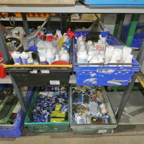 5815 - A quantity of various items including cleaners, de-icer, sealers, small hardware items etc. Contents... 