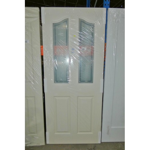 5881 - 1 x LPD cream glazed door approx 838 x 1981mm