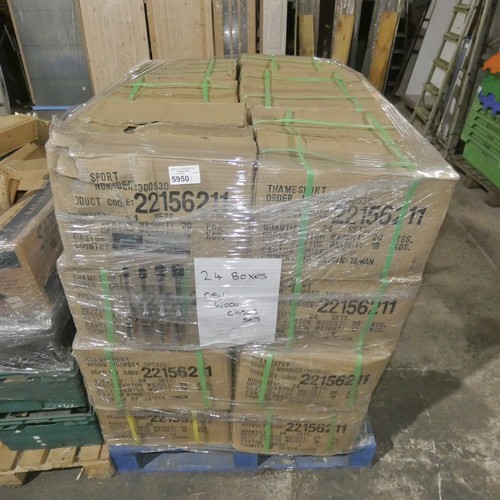 5950 - 1 pallet containing a large quantity of wood chisel sets. There are 24 boxes on the pallet and each ... 