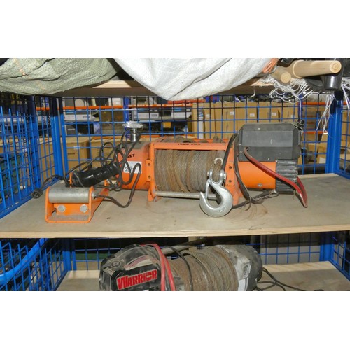 5972 - 1 x Rhino winch, 17,500lb, 24v, supplied with wired remote control and a fair lead