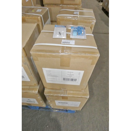 5989 - 1 box containing 200 x Silverline anti static grounding wrist straps and 1 box containing 200 x pack... 