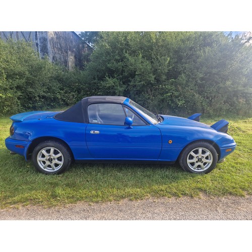 16 - Mazda MX-5 Eunos roadster , blue, Reg G468 CLE, 1st registered in the UK 22/07/1997, manufactured in... 