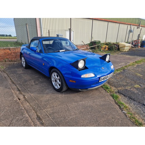 16 - Mazda MX-5 Eunos roadster , blue, Reg G468 CLE, 1st registered in the UK 22/07/1997, manufactured in... 