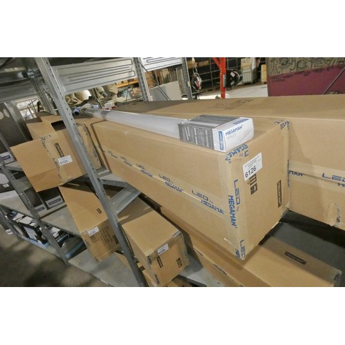 6126 - 1 box containing 12 x Megaman Malo LED batten lights 3000k / 240v / 1500mm long